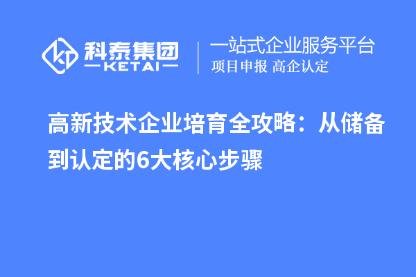 高新技術企業培育全攻略：從儲備到認定的6大核心步驟