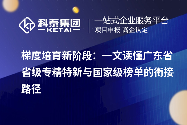 梯度培育新階段：一文讀懂廣東省省級專精特新與國家級榜單的銜接路徑